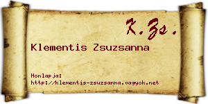 Klementis Zsuzsanna névjegykártya